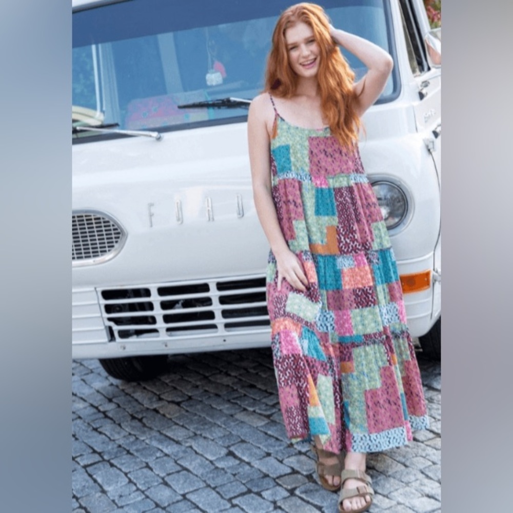 Natual Life Delia Patchwork Maxi Dress